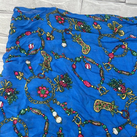 Talbots blue Christmas infinity scarf - Picture 8 of 10